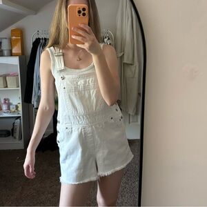 Vintage Liz Claiborne White Overalls Shorts